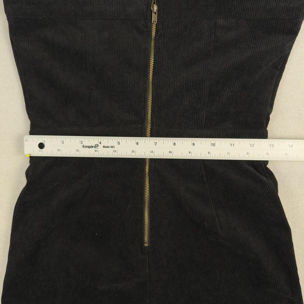 Vtg Y2K JEALOUS TOMATO Jumpsuit Bell Bottom Flare Stretch Corduroy Black Size XS - Picture 9 of 16